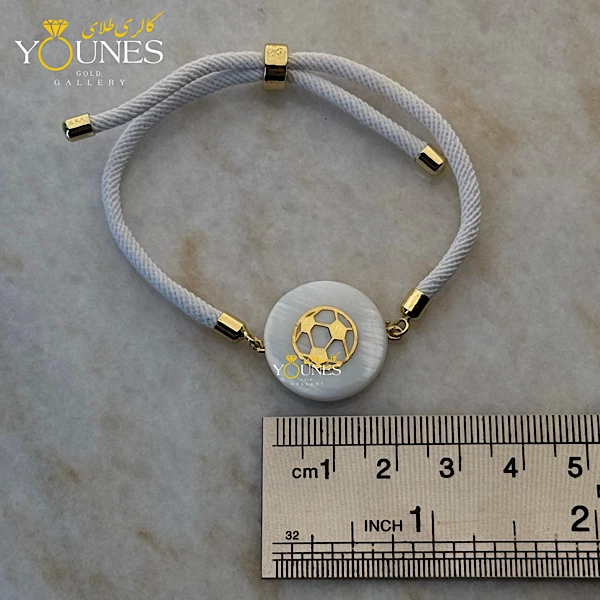 دستبند طلا توپ صدفی 2cm